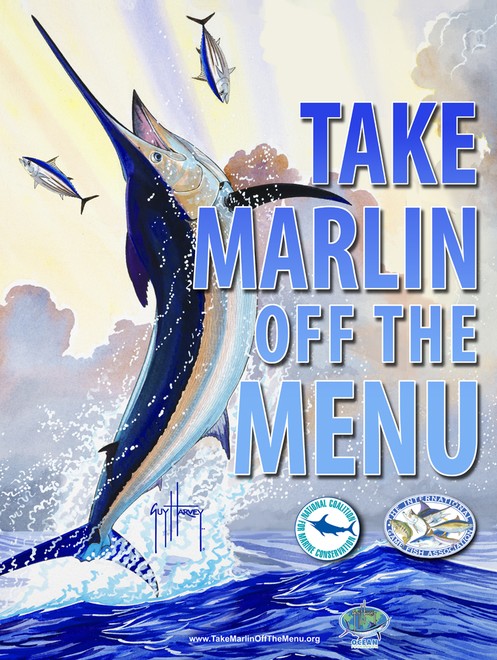 Take Marlin off the Menu Campaign Poster Designed by Guy Harvey © John Bell